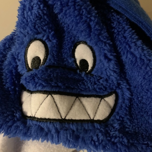 Blue Dinosaur Monster Toddler Hat Set - Picture 4 of 5